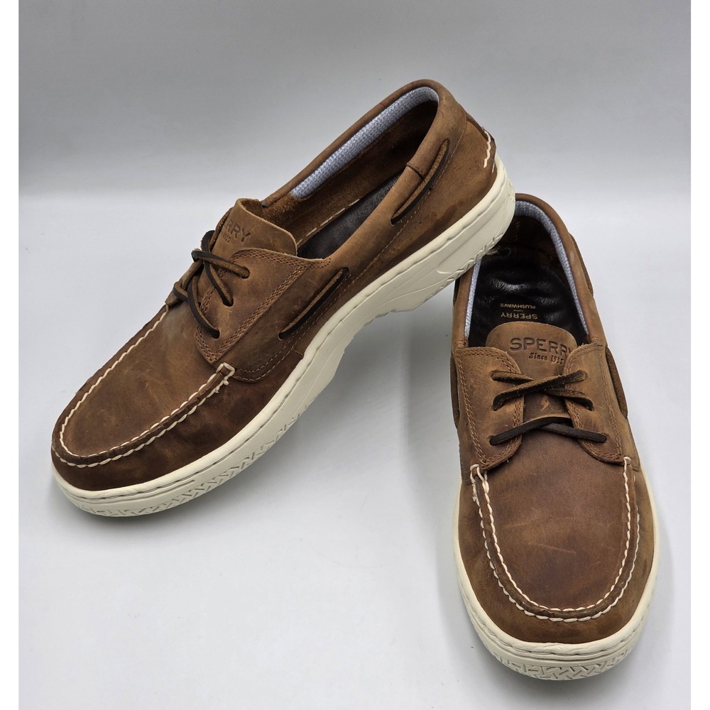 Sperry Gold Cup Men's 9.5M Tan Plushwave 2.0 Boat Shoes – Authentic Leather - Picture 6 of 12